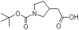 structure of CAS# 175526-97-3, 1-Boc-Pyrrolidine-3-acetic acid;2-(1-(tert-Butoxycarbonyl)pyrrolidin-3-yl)acetic acid