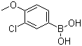 结构式 CAS# 175883-60-0, 3-氯-4-甲氧基苯硼酸