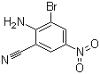 结构式 CAS# 17601-94-4, 2-氰基-4-硝基-6-溴苯胺
