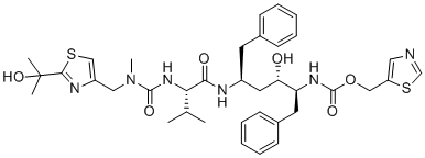 structure of CAS# 176655-56-4, Ritonavir EP Impurity E;Hydroxy Ritonavir;1,3-thiazol-5-ylmethyl N-[(2S,3S,5S)-3-hydroxy-5-[[(2S)-2-[[[2-(2-hydroxypropan-2-yl)-1,3-thiazol-4-yl]methyl-methylcarbamoyl]amino]-3-methylbutanoyl]amino]-1,6-diphenylhexan-2-yl]carbamate