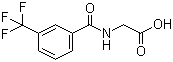 structure of CAS# 17794-48-8, 2-[3-(Trifluoromethyl)benzoyl]aminoacetic acid;m-Trifluoromethylhippuric acid; N-[3-(Trifluoromethyl)benzoyl]glycine