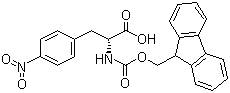 结构式 CAS# 177966-63-1, Fmoc-D-4-硝基苯丙氨酸; N-(9-芴甲氧羰酰基)-D-4-硝基苯丙氨酸