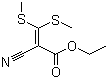 structure of CAS# 17823-58-4, Ethyl 3,3-bis(methylthio)-2-cyanoacrylate;Ethyl 2-cyano-3,3-bis(methylsulfanyl)prop-2-enoate
