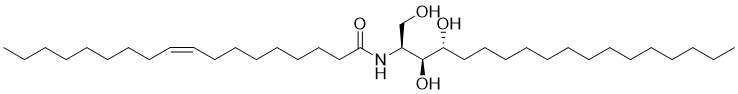 structure of CAS# 178436-06-1, Ceramide np;(Z)-N-[(2S,3S,4R)-1,3,4-trihydroxyoctadecan-2-yl]octadec-9-enamide