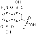 结构式 CAS# 17894-99-4, 1-萘胺-4,6,8-三磺酸