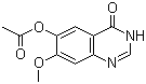 structure of CAS# 179688-53-0, 3,4-Dihydro-7-methoxy-4-oxoquinazolin-6-yl acetate;3,4-Dihydro-4-oxo-6-acetoxy-7-methoxyquinazoline; 6-(Acetyloxy)-7-methoxy-4(3H)-quinazolinone