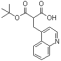 结构式 CAS# 1799439-14-7, 2-(4-喹啉基甲基)丙二酸单叔丁酯