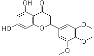 structure of CAS# 18103-42-9, 5,7-Dihydroxy-3',4',5'-trimethoxyflavone;5,7-Dihydroxy-2-(3,4,5-trimethoxyphenyl)-4H-1-benzopyran-4-one; 3',4',5'-Tri-O-methyl-tricetin; NSC 123410; Tricetin 3',4',5'-trimethyl ether