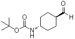 结构式 CAS# 181308-57-6, (反式-4-甲酰基环己基)氨基甲酸叔丁酯