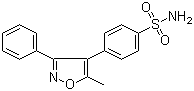 结构式 CAS# 181695-72-7, 伐地考昔; 4-(5-甲基-3-苯基-1,2-恶唑-4-基)苯磺酰胺