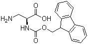 structure of CAS# 181954-34-7, N2-Fmoc-L-2,3-diaminopropionic acid;Fmoc-L-Dapa-OH; (S)-2-(((9H-Fluoren-9-yl)methoxy)carbonylamino)-3-minopropanoic acid