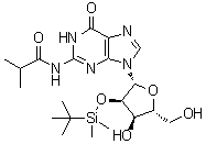 结构式 CAS# 182007-86-9, 2'-O-(叔丁基二甲基硅烷基)-N-异丁酰基鸟苷