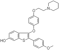 structure of CAS# 182133-25-1, Arzoxifene;2-(4-Methoxyphenyl)-3-[4-[2-(1-piperidinyl)ethoxy]phenoxy]benzo[b]thiophene-6-ol