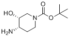 structure of CAS# 1821799-48-7, Tert-butyl (3R,4S)-4-amino-3-hydroxypiperidine-1-carboxylate