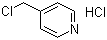 structure of CAS# 1822-51-1, 4-(Chloromethyl)pyridine hydrochloride;4-(Chloromethyl)pyridinium chloride; 4-Picolyl chloride hydrochloride