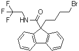 结构式 CAS# 182438-98-8, 9-(4-溴丁基)-N-(2,2,2-三氟乙基)-9H-芴-9-甲酰胺