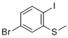 structure of CAS# 1824602-11-0, (5-Bromo-2-iodophenyl)(methyl)sulfane;4-bromo-1-iodo-2-methylsulfanylbenzene