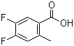 4,5-二氟-2-甲基苯甲酸分子结构 (CAS 183237-86-7)