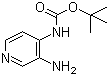 结构式 CAS# 183311-28-6, (3-氨基-4-吡啶基)氨基甲酸叔丁酯