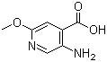 structure of CAS# 183741-91-5, 5-Amino-2-methoxy-4-pyridinecarboxylic acid