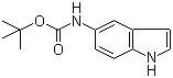 结构式 CAS# 184031-16-1, 5-N-Boc-氨基吲哚; 5-N-叔丁氧羰基-氨基吲哚