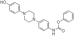 structure of CAS# 184177-81-9, [4-[4-(4-Hydroxyphenyl)-1-piperazinyl]phenyl]carbamic acid phenyl ester