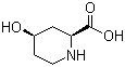结构式 CAS# 1844-40-2, (2S,4R)-4-羟基哌啶-2-羧酸