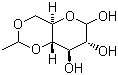 结构式 CAS# 18465-50-4, 4,6-O-乙叉-D-吡喃葡萄糖; 4,6-O-亚乙基-D-吡喃葡萄糖