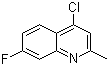 结构式 CAS# 18529-04-9, 4-氯-7-氟-2-甲基喹啉