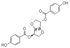 结构式 CAS# 185756-31-4, 双-4-羟基苯甲酸 2,5-双缩山梨醇酯