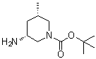 structure of CAS# 1860012-52-7, (3R,5S)-3-Amino-5-methyl-1-piperidinecarboxylic acid 1,1-dimethylethyl ester