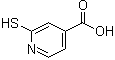 结构式 CAS# 18616-05-2, 2-巯基-4-吡啶羧酸