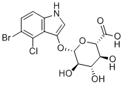 5-Bromo-4-chloro-3-indolyl beta-d-glucuronide molecular structure (CAS 18656-89-8)