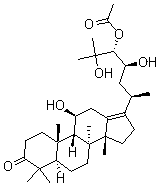 结构式 CAS# 18674-16-3, 泽泻醇 A 24-醋酸酯