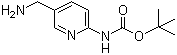 结构式 CAS# 187237-37-2, 2-(N-叔丁氧羰基氨基)-5-(氨基甲基)吡啶
