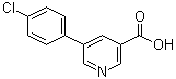structure of CAS# 187999-33-3, 5-(4-Chlorophenyl)nicotinic acid;5-(4-Chlorophenyl)-3-pyridinecarboxylic acid