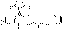 structure of CAS# 18800-76-5, (4R)-4-[[(1,1-Dimethylethoxy)carbonyl]amino]-5-[(2,5-dioxo-1-pyrrolidinyl)oxy]-5-oxopentanoic acid phenylmethyl ester
