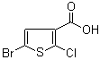 结构式 CAS# 189330-38-9, 5-溴-2-氯-3-噻吩羧酸