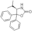 结构式 CAS# 191090-32-1, (R)-(+)-4-异丙基-5,5-二苯基-2-恶唑烷酮