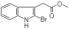 结构式 CAS# 1912-35-2, (2-溴-1H-吲哚-3-基)乙酸甲酯