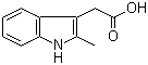 结构式 CAS# 1912-43-2, 2-甲基-3-吲哚乙酸