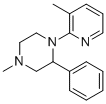 结构式 CAS# 191546-94-8, 4-甲基-1-(3-甲基吡啶-2-基)-2-苯基哌嗪