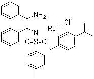结构式 CAS# 192139-92-7, 氯[[(1R,2R)-(-)-2-氨基-1,2-二苯基乙基](对甲苯磺酰基)氨基)](对伞花烃)钌(II)