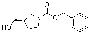 结构式 CAS# 192214-05-4, (R)-3-(羟甲基)-1-吡咯烷羧酸苄酯