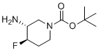 结构式 CAS# 1932499-00-7, (3r,4r)-Rel-3-氨基-1-叔丁氧羰基-4-氟哌啶