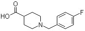 structure of CAS# 193538-25-9, 1-[(4-Fluorophenyl)methyl]-4-piperidinecarboxylic acid