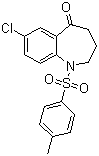 structure of CAS# 193686-76-9, 7-Chloro-1,2,3,4-tetrahydro-1-[(4-methylphenyl)sulfonyl]-5H-1-benzazepin-5-one