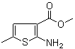 structure of CAS# 19369-53-0, Methyl 2-amino-5-methylthiophene-3-carboxylate;2-Amino-3-(methoxycarbonyl)-5-methylthiophene; 2-Amino-5-methylthiophene-3-carboxylic acid methyl ester