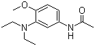 structure of CAS# 19433-93-3, 4-Acetylamino-2-(diethylamino)anisole;N-(3-Diethylamino-4-methoxy-phenyl)acetamide; 3'-(Diethylamino)-4'-methoxyacetanilide