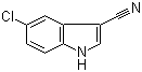 结构式 CAS# 194490-14-7, 5-氯-3-氰基吲哚